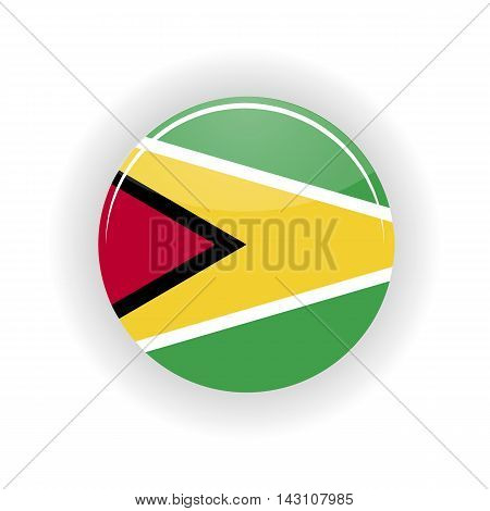 Guyana icon circle isolated on white background. Georgetown icon vector illustration