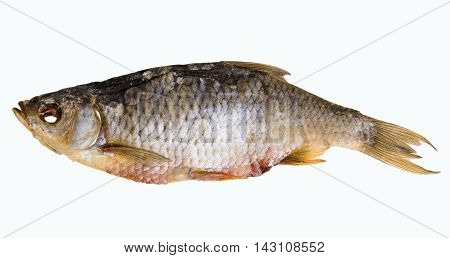 Dried fish isolated on a white background