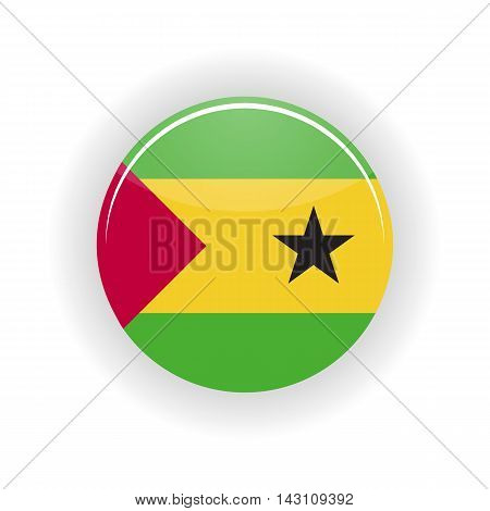 Sao Tome and Principe icon circle isolated on white background. Sao Tome icon vector illustration