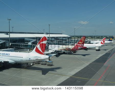 Aircrafts Of The Czech Airlines And Lufthansa