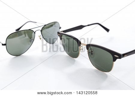 Black Eye Glasses Isolated on White blackgroud