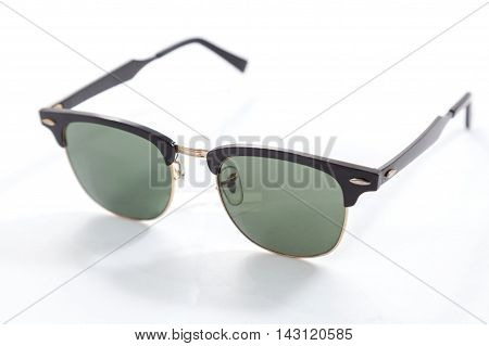 Black Eye Glasses Isolated on White blackgroud