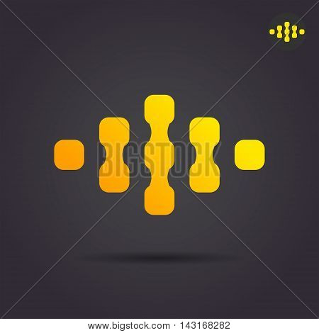 Connect sign bonds and links social media concept 2d illustration on dark background vector eps 10
