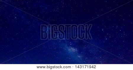 Starry, summer night sky without clouds and the moon.