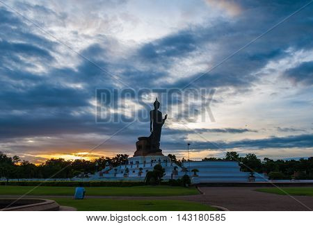 Walking Buddha Statue At Buddhamonthon (phutthamonthon), Buddhist Park In Nakhon Pathom, Thailand, I