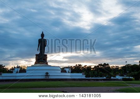 Walking Buddha Statue At Buddhamonthon (phutthamonthon), Buddhist Park In Nakhon Pathom, Thailand, I