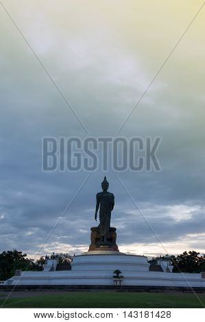 Walking Buddha Statue At Buddhamonthon (phutthamonthon), Buddhist Park In Nakhon Pathom, Thailand, I
