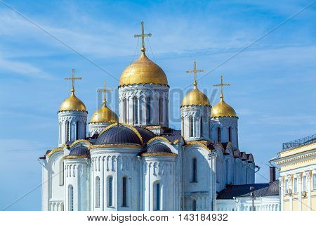 White stone Dormition Cathedral (1160) in Vladimir
