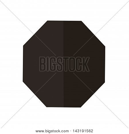 flat design blank octagon icon vector illustration