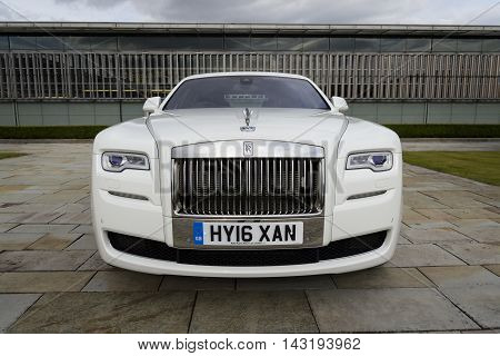 Westhampnett, United Kingdom - August 11: Rolls-royce Ghost In Front Of The Goodwood Plant On August