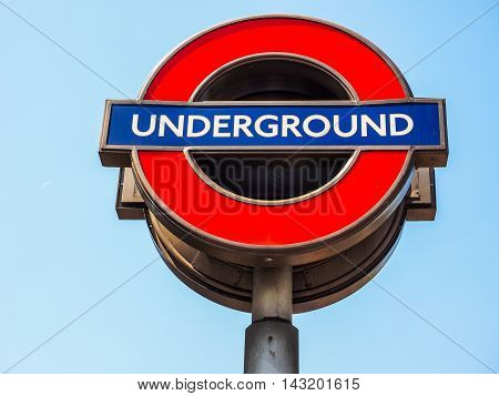 London Tube Sign (hdr)