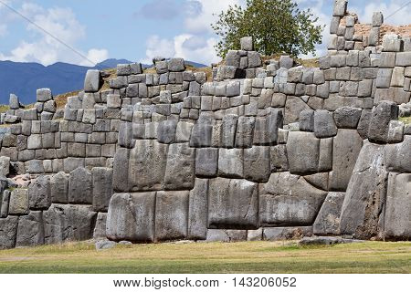 Inca Site Of Saqsaywaman In Peru