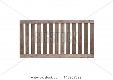 Wood fence isolated on white background Wood fence Brown wood frence