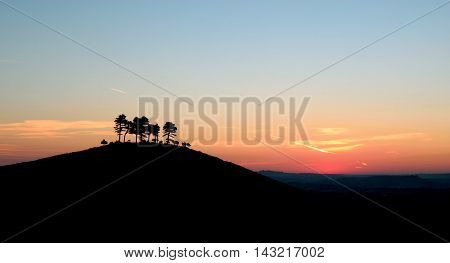 Sunrise over Colmer's Hill in Devon, England