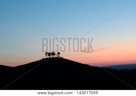 Sunrise over Colmer's Hill in Devon, England