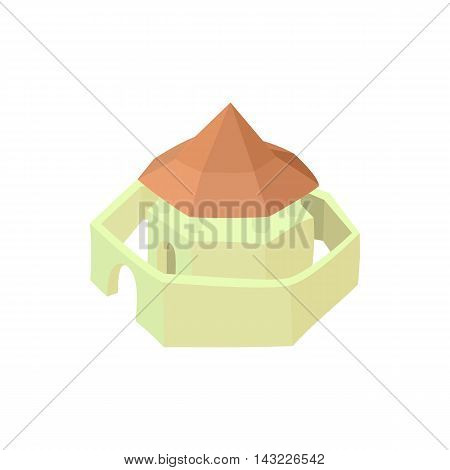Buddhist temple icon in cartoon style isolated on white background. Religion symbol