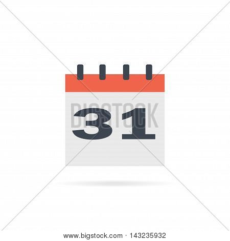 Calendar icon, vector illustration. Flat design style