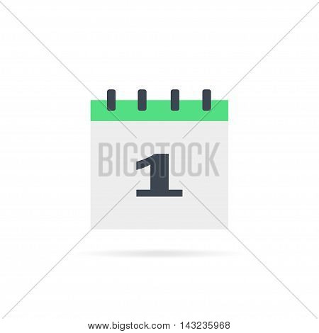 Calendar icon, vector illustration. Flat design style