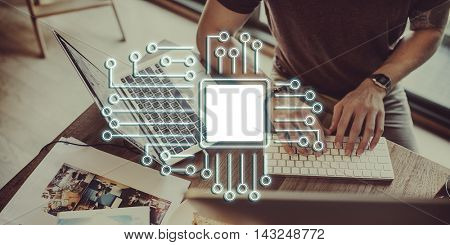 Technology Circuit Processor Innovation Network Concept