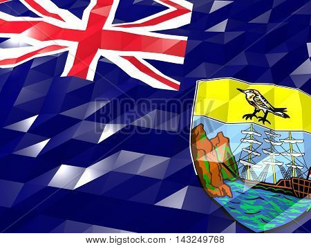 Flag Of Saint Helena, Ascension And Tristan Da Cunha 3D Wallpaper Illustration