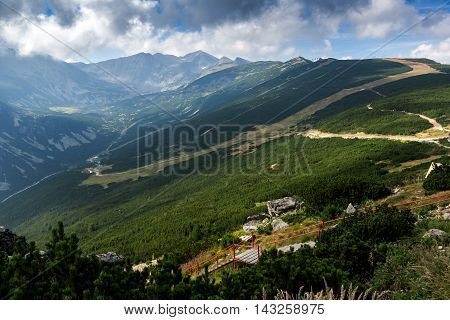 Dark clouds over Musala peak, Rila mountain, Bulgaria