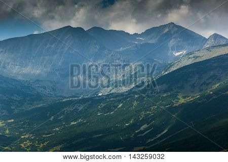 Rocky Hills of Rila mountain and Musala Peak, Bulgaria