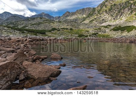 Panoramic view of Musalenski lakes and Musala peak, Rila mountain, Bulgaria
