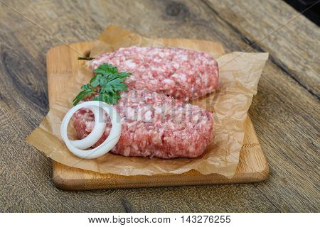 Raw Burget Cutlet