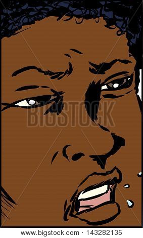 Annoyed Close Up Face