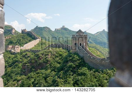 The Great Wall of China near JinShanLing Miyun District Hebei China.
