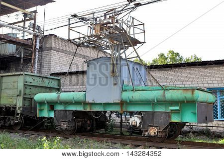 Donetsk Coal Unloading Station. Boxcar With Coal. Chp. Production And Loading Of Black Gold. Freight