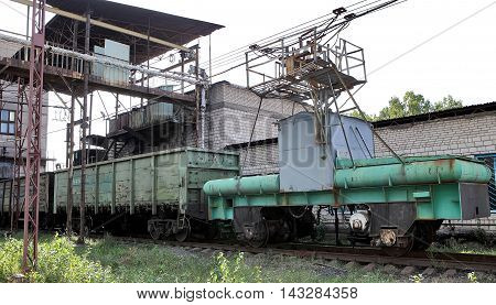 Donetsk Coal Unloading Station. Boxcar With Coal. Chp. Production And Loading Of Black Gold. Freight