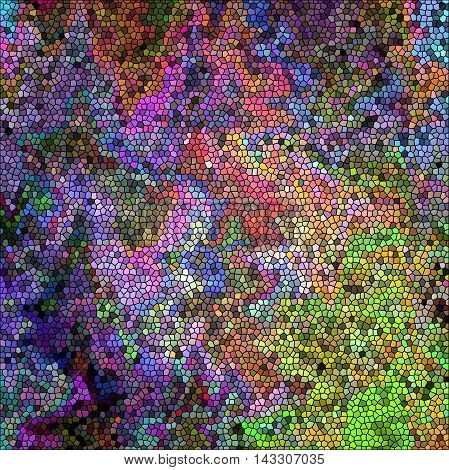 Abstract coloring background of the abstract gradient with visual illusion,cubism and stained glass effect