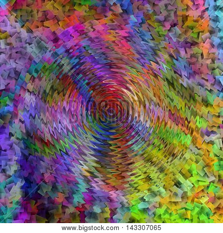 Abstract coloring background of the abstract gradient with visual illusion,cubism and wave effect