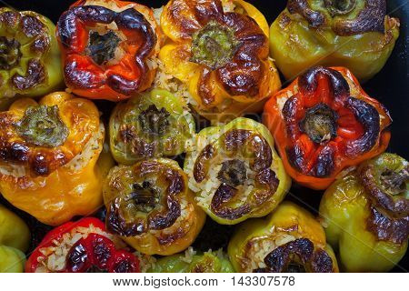 Gemista. Food Background