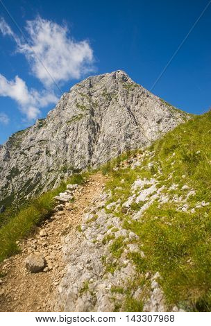 Kamnik saddle in Kamnik Savinja alps, Slovenia