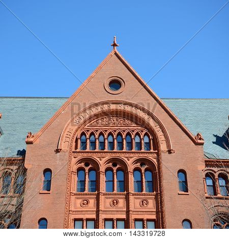 The Williams Science Hall at University of Vermont (UVM) as the departments of Fine Arts and Anthropology, Burlington, Vermont, USA