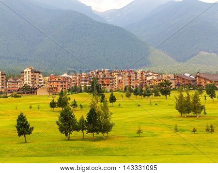 A View Of The Peaks Of Pirin Mountain (vihren And Todorka) Golf Club, Razlog, Bulgaria