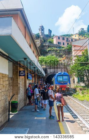 Train Station In Vernazza, Cinqueterre, Italy