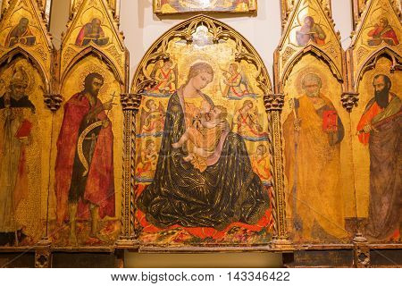 Historic Painting In The Museum Of The Siena Cathedral