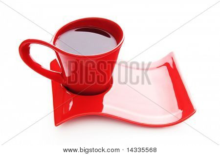 Tasse de thé, isolé sur le blanc