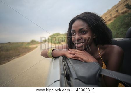 Admiring the landscape from a conve