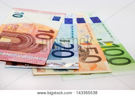 Euros - 100, 50, 20 and 10 euro