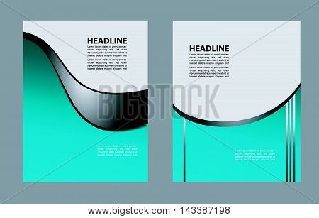 Stylish presentation of business poster, magazine cover, design layout template. Vector