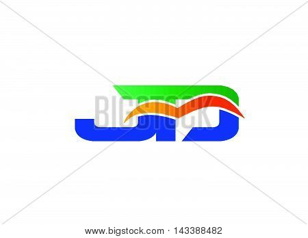 Letter J and D logo.JD company linked letter logo