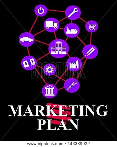 Marketing Plan Shows Emarketing Programme And System