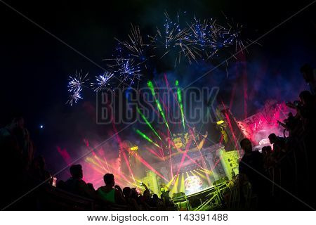 CULLERA, SPAIN - AUGUST 14th: Medusa Sun Beach Festival on August 14, 2016 in Cullera, Spain
