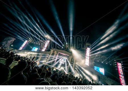 CULLERA, SPAIN - AUGUST 14th: Medusa Sun Beach Festival on August 14, 2016 in Cullera, Spain