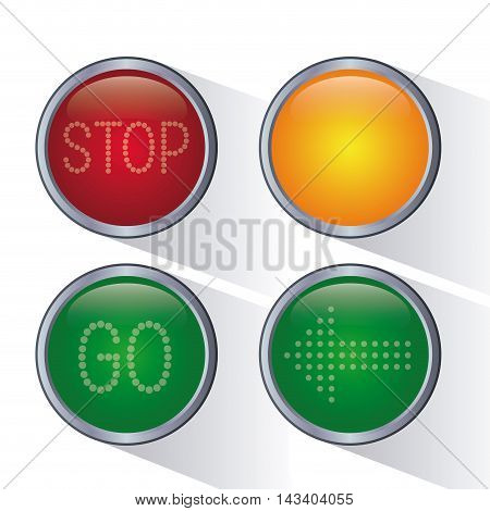 semaphore trafficlight sign warning road street icon. Colorful and isolated design. Vector illustration