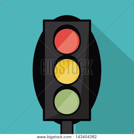 semaphore trafficlight sign warning road street icon. Colorful design. Vector illustration